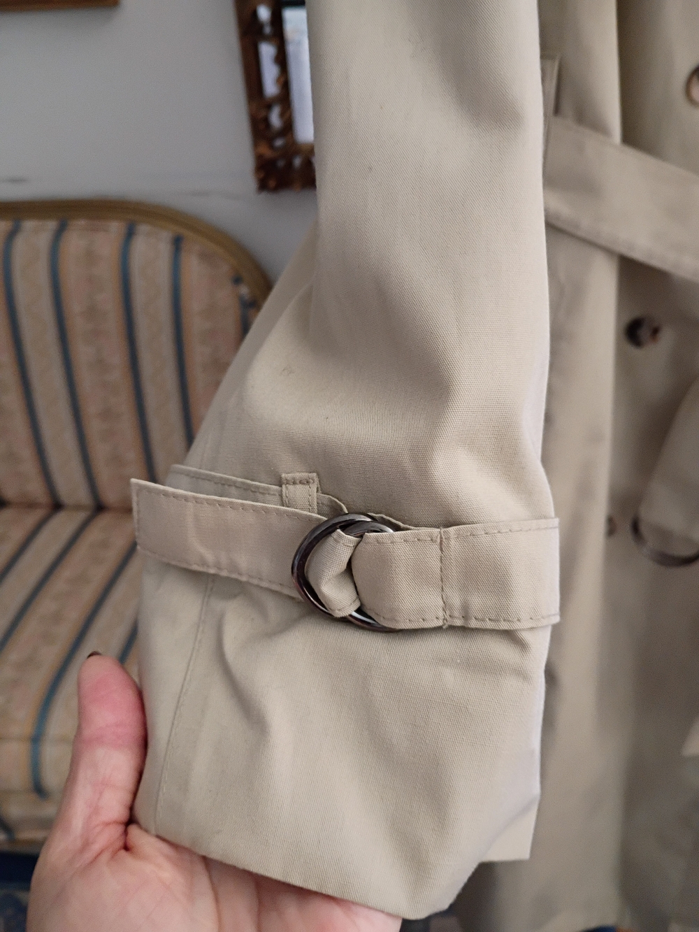 London Fog Never Worn Khaki Trench Coat - Picture 3 of 8